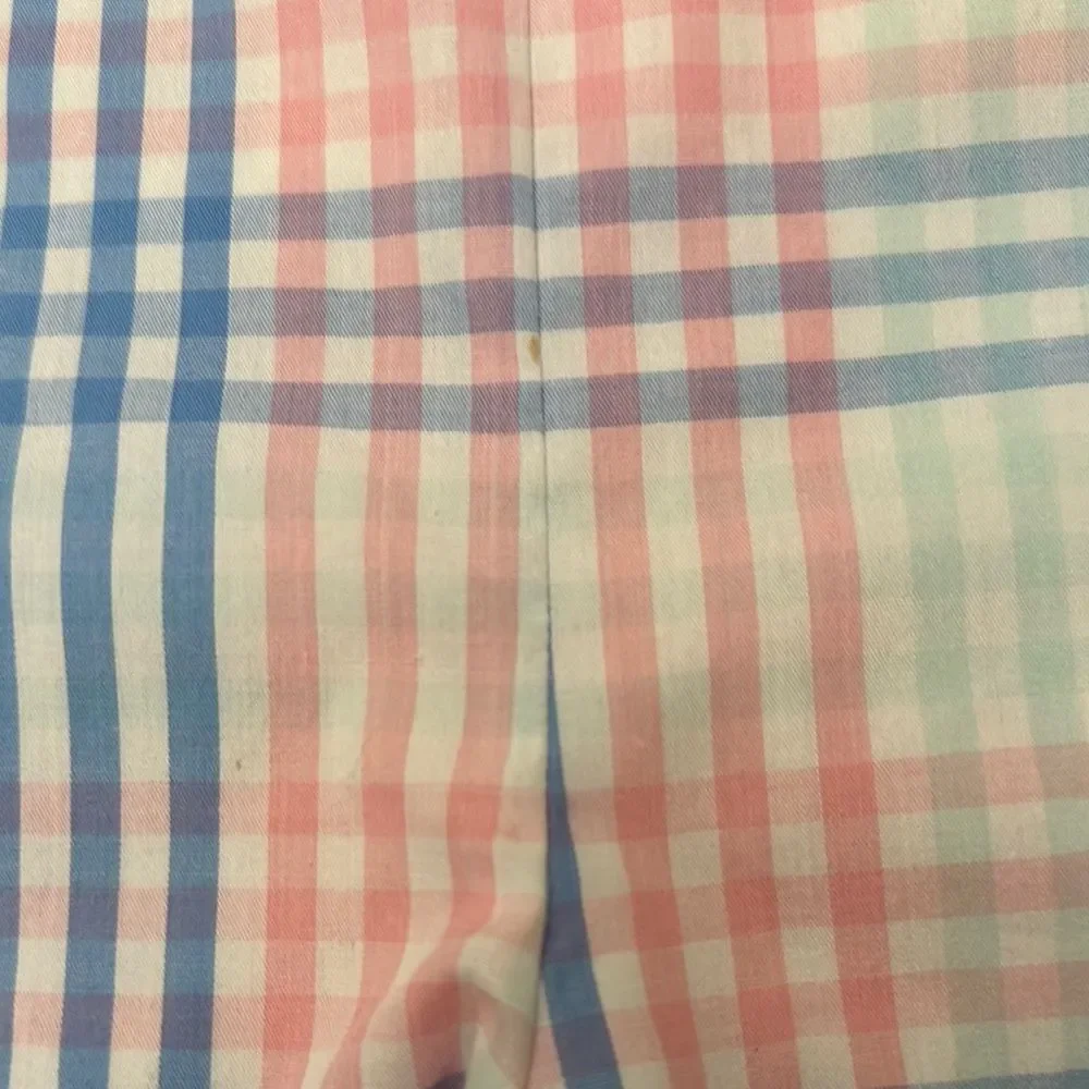 The Beaufort Bonnet Co pastel plaid Overall romper 0/6